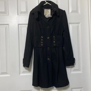 Arden B black long coat